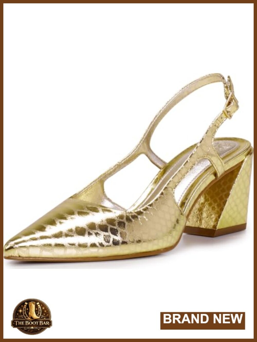 Leather Pointed Toe Slingback Block Heel Pumps Semi Formal Dress Shoes